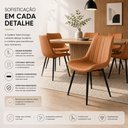 Ver imagem 5 de Cadeira de Jantar Taina Estofada Caramelo Design Anatômico Moderna e Confortável