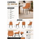 Ver mais imagens de Cadeira de Jantar Taina Estofada Caramelo Design Anatômico Moderna e Confortável