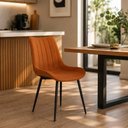 Ver imagem 1 de Cadeira de Jantar Taina Estofada Caramelo Design Anatômico Moderna e Confortável