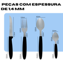 Ver imagem 3 de Cj Talheres 25 Pçs - Preto