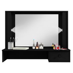 Penteadeira Camarim Suspensa 1 Gaveta Portal I03 Preto - Mpozenato - 3