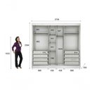 Ver imagem 4 de Guarda Roupa Casal 3 Portas 8 Gavetas - Logan-branco - Móveis Novo Horizonte