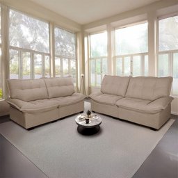 Conjunto Sofá Coliseu 3 e 2 Lugares Bouclê - King House - 2