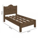Ver imagem 3 de Cama Solteiro em MDF 205cm x 94cm Quarto Marrom/Mocaccino