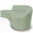 Ver imagem 5 de Sofá 4 Lugares Curvo Sala de Estar Living Firenze Direito D02 Linho Verde 280 cm D-477 - Lyam