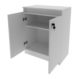 Balcão Escritório com Chave Multimóveis Cr25046 Branco - 4