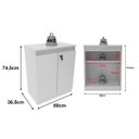 Ver imagem 3 de Balcão Escritório com Chave Multimóveis Cr25046 Branco