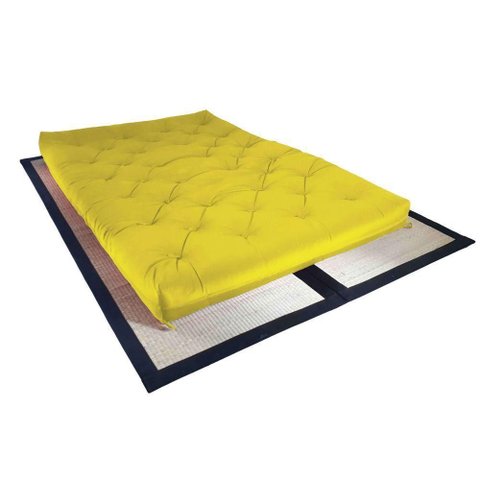 Colchão Futon Casal Dobrável Sofa Cama Amarelo Acquablock