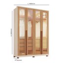 Ver imagem 2 de Guarda-roupas Reflecta 100% Mdf Tuboarte 4 Portas 6 Gavetas C/ Kit de Espelhos e Pés