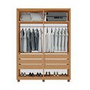 Ver imagem 3 de Guarda-roupas Reflecta 100% Mdf Tuboarte 4 Portas 6 Gavetas C/ Kit de Espelhos e Pés