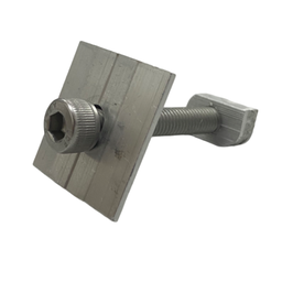Kit 10 Unidades de Fixador Intermediário para Painel Solar Grampo Aluminio e Parafuso Allen Marte - 4