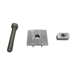 Kit 10 Unidades de Fixador Intermediário para Painel Solar Grampo Aluminio e Parafuso Allen Marte - 2