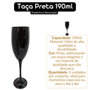 Ver imagem 4 de Taça Vidro Preta Champanhe 190 Ml Nadir