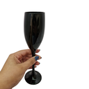 Ver imagem 2 de Taça Vidro Preta Champanhe 190 Ml Nadir
