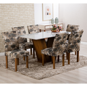 Ver imagem 1 de Kit Capa Cadeira Sala De Jantar 4 Lugares Maple