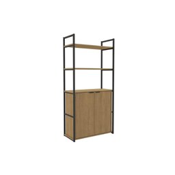 Estante para Livros Estilo Industrial Li041 Kappesberg Cor Freijó/preto Fosco - 4