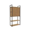 Estante para Livros Estilo Industrial Li041 Kappesberg Cor Freijó/preto Fosco - 6