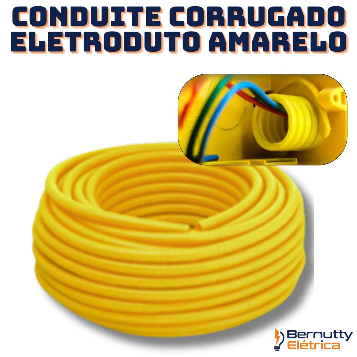 Conduite Corrugado Amarelo 1' Polegada 25 Metros Eletroduto - 5