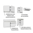 Ver mais imagens de Armário De Cozinha Completa 260cm Branco Glamy Madesa