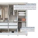 Ver mais imagens de Guarda-roupa 8 Portas 4 Gavetas com Espelho e com Pé Andara Soft