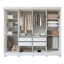 Ver imagem 4 de Guarda-roupa 8 Portas 4 Gavetas com Espelho e com Pé Andara Soft