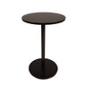 Mesa Lateral de Apoio Preta em Mdf Redonda Monopé para Sala Quarto Decoração 34cm - 1