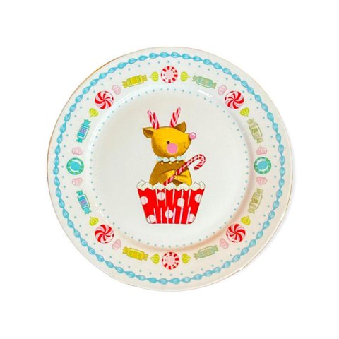 Prato de Sobremesa Sweet Rudolph - Doce Mel Gourmand