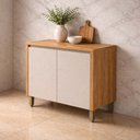 Ver imagem 4 de Balcão de Cozinha Solari 80cm 2 Portas Mdf Dobradiças Metálicas Jequitibá/gris Fosco G77 - Gran Belo