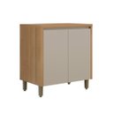 Ver imagem 1 de Balcão de Cozinha Solari 80cm 2 Portas Mdf Dobradiças Metálicas Jequitibá/gris Fosco G77 - Gran Belo