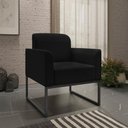 Ver imagem 2 de Kit Namoradeira E 2 Poltronas Industrial Preta S07 Preto
