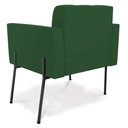 Ver imagem 3 de Poltrona Pé de Ferro Preto para Sala Elisa Veludo Verde D03 - D'rossi