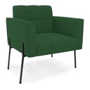 Ver imagem 1 de Poltrona Pé de Ferro Preto para Sala Elisa Veludo Verde D03 - D'rossi