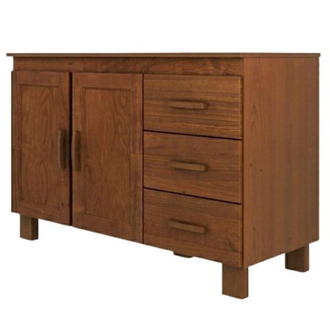 Balcao com Tampo 2 Portas 120 Cm Madeira Macica Taeda 1291c Castanho Festra