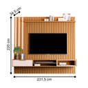 Ver imagem 2 de Home Ripado com 2 Prateleiras e Led Chiba Nature Pérola