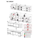 Ver imagem 4 de Armário de Cozinha Modulada Compacta 4 Pçs com Balcão para Cooktop Veneza Multimóveis MP2261
