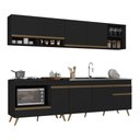 Ver imagem 2 de Armário de Cozinha Modulada Compacta 4 Pçs com Balcão para Cooktop Veneza Multimóveis MP2261