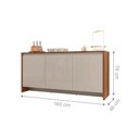 Ver imagem 2 de Buffet Aparador Legancy Cedro Off White 3 Portas