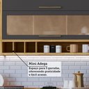 Ver mais imagens de Armário de Cozinha Modulada com Balcão e Tampo 11 Portas 5 Gavetas Ágata 100% Mdf Vidro Reflecta Amê
