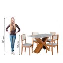 Ver imagem 6 de Conjunto de Mesa Sala de Jantar Tampo com Vidro 1,36m Grécia 4 Cadeiras Santiago Dobuê