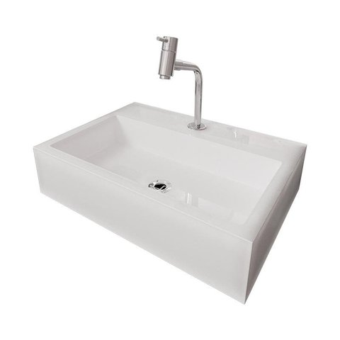 Cuba Pia Banheiro Suprema com Torneira DL05 e Valvula ABS Branco