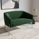 Ver imagem 1 de Sofá 2 Lugares Namoradeira Pé de Ferro Dourado Stella Bouclê D03 - D’Rossi