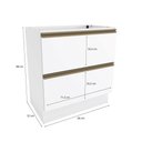 Ver imagem 3 de Balcão 2 Gavetas Kappesberg Celeste 100% Mdf Branco 80cm