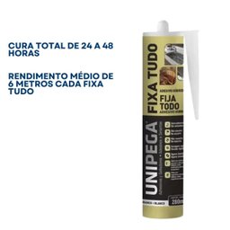 Cola Fixa Tudo Silicone Branco Adesivo 400g Metais Concreto Vidros - 4