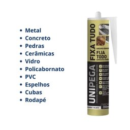 Cola Fixa Tudo Silicone Branco Adesivo 400g Metais Concreto Vidros - 2
