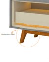 Ver imagem 7 de Conjunto Painel Ripado Tv até 75 e Rack Pés Madeira Duque Cor:cinza