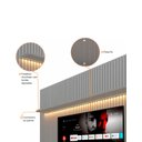 Ver imagem 5 de Conjunto Painel Ripado Tv até 75 e Rack Pés Madeira Duque Cor:cinza