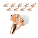 Ver imagem 1 de Kit 10 Torneiras para Suqueira Dispenser Plástico Rosé Gold Luxo Filtro com Vedação