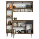 Ver imagem 7 de Armário de Cozinha Compacta 137 Cm Rustic-preto Emilly Madesa 011