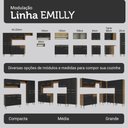 Ver imagem 2 de Armário de Cozinha Compacta 137 Cm Rustic-preto Emilly Madesa 011