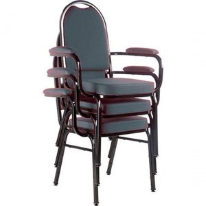 Kit com 3 Cadeiras para Auditório Linha Hotel Cinza